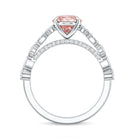 Rosec Jewels-IGI Certified Lab Grown 2 Carat Pink Diamond Oval Engagement Ring with Surprise Band