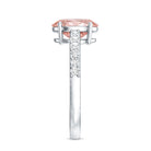 Rosec Jewels-IGI Certified 2 Carat Lab Grown Oval Pink Diamond Engagement Ring with Side Stones