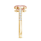 Rosec Jewels-IGI Certified 2 Carat Lab Grown Oval Pink Diamond Engagement Ring with Side Stones