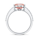 Rosec Jewels-Elongated Oval Lab Grown Pink Diamond 4 Carat Engagement Ring IGI Certified