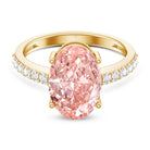 Rosec Jewels-Elongated Oval Lab Grown Pink Diamond 4 Carat Engagement Ring IGI Certified