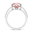 Rosec Jewels-Huge 5 Carat Lab Grown Pink Diamond Oval Engagement Ring IGI Certified