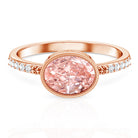 Rosec Jewels-Lab Grown 2 Carat Pink Diamond Oval East West Engagement Ring with IGI Certificate