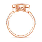 Rosec Jewels-Oval Shape 3 Carat Lab Grown Pink Diamond East West Engagement Ring IGI Certified