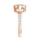 Rosec Jewels-Oval Shape 3 Carat Lab Grown Pink Diamond East West Engagement Ring IGI Certified