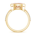 Rosec Jewels-Oval Shape 3 Carat Lab Grown Pink Diamond East West Engagement Ring IGI Certified