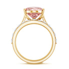 Rosec Jewels-4 Carat IGI Certified Lab Grown Pink Diamond Oval Engagement Ring with Wedding Band