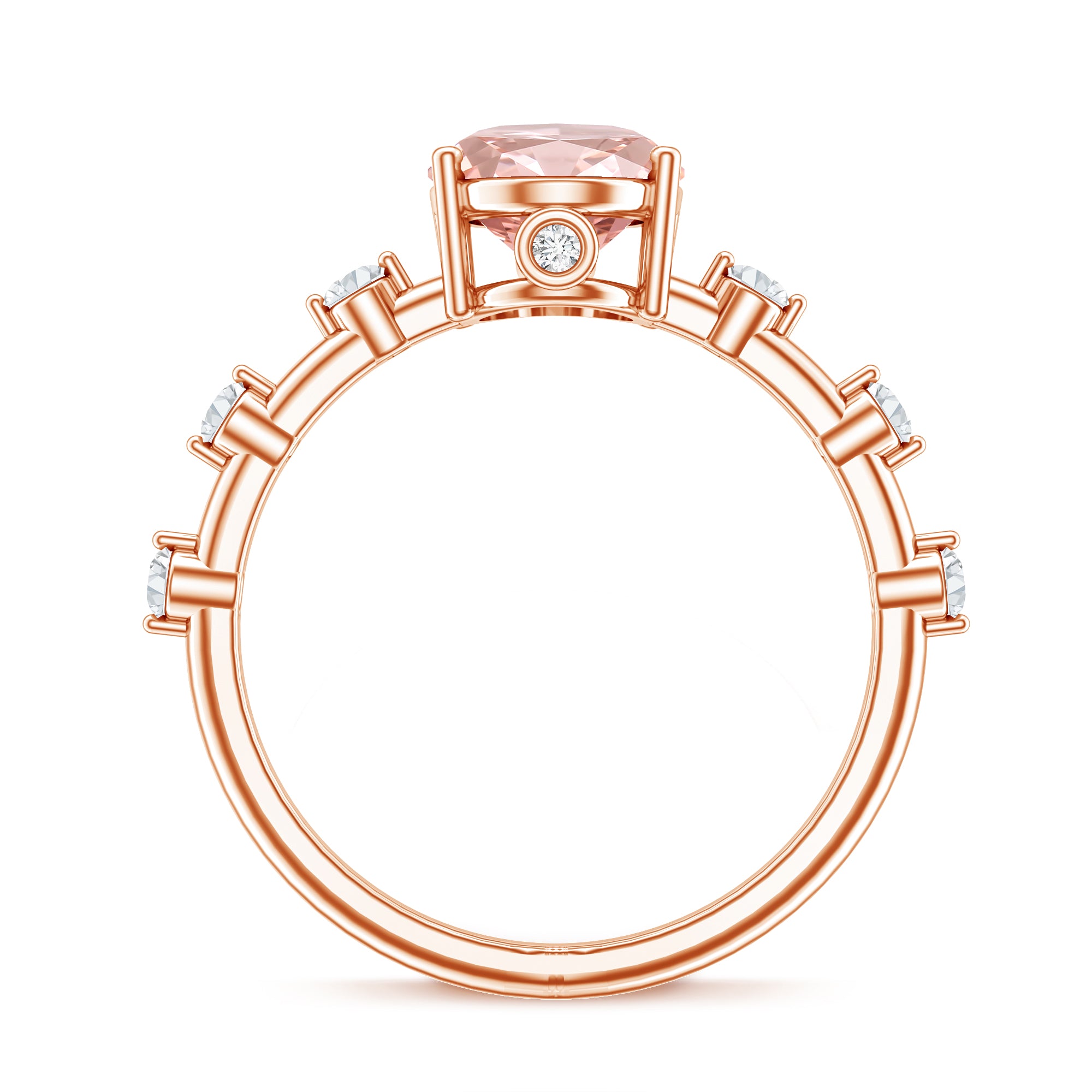 Rosec Jewels-Lab Grown 2 Carat Oval Shaped Pink Diamond Solitaire Engagement Ring IGI Certified