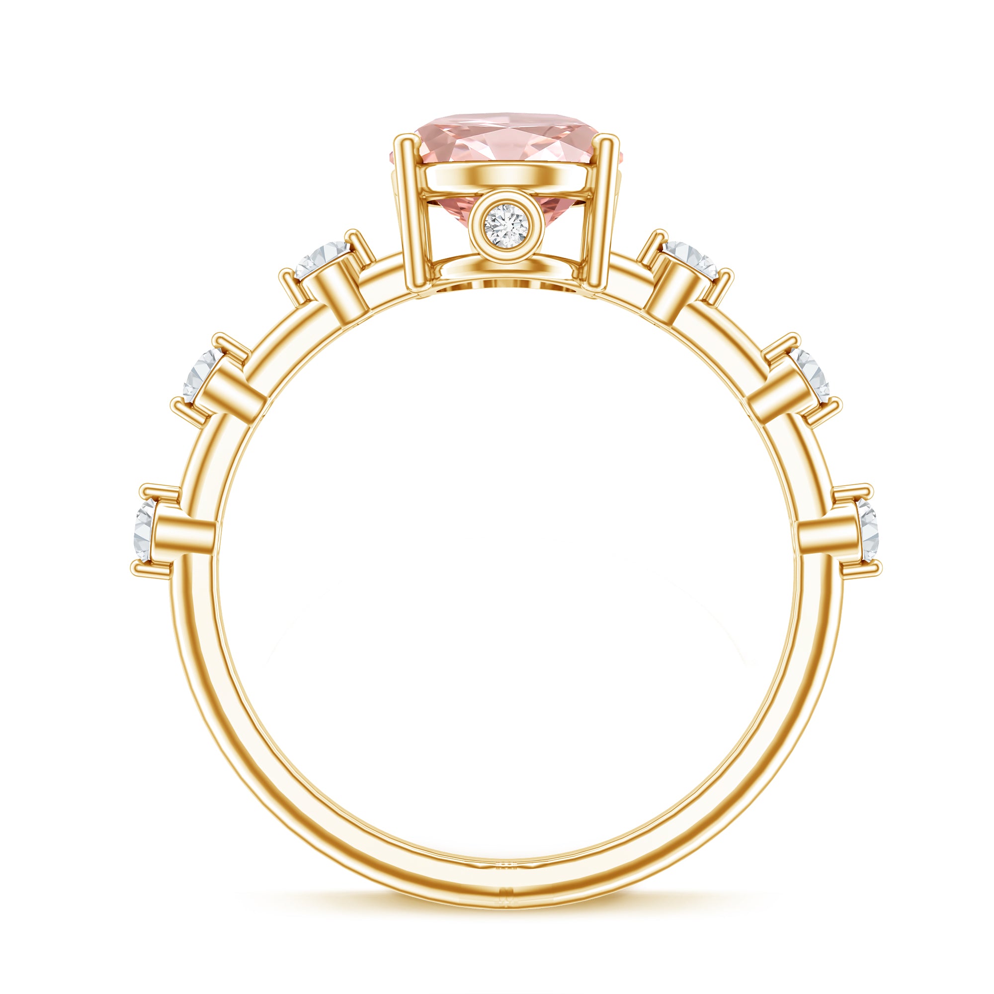 Rosec Jewels-Lab Grown 2 Carat Oval Shaped Pink Diamond Solitaire Engagement Ring IGI Certified