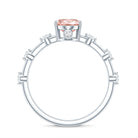 Rosec Jewels-Oval Cut 1 Carat Lab Grown Pink Diamond Solitaire Engagement Ring IGI Certified