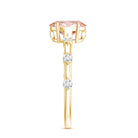 Rosec Jewels-Oval Cut 1 Carat Lab Grown Pink Diamond Solitaire Engagement Ring IGI Certified