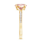 Rosec Jewels-IGI Certified 2 Carat Lab Grown Pink Diamond Oblong Engagement Ring with Side Stones