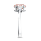 Rosec Jewels-IGI Certified Oval Cut Lab Grown Pink Diamond Three Stone Engagement Ring 2 Carat