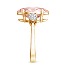Rosec Jewels-5 Carat Lab Created Oval Pink Diamond Statement Engagement Ring with IGI Certificate