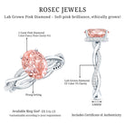 Rosec Jewels-2 Carat Lab Grown Oval Pink Diamond Braided Engagement Ring with IGI Certificate