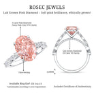 Rosec Jewels-3 Carat Oval Lab Grown Pink Diamond Designer Engagement Ring IGI Certified
