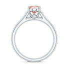 Rosec Jewels-1 Carat Oval Shaped Lab Grown Pink and White Diamond Wedding Ring Set IGI Certified