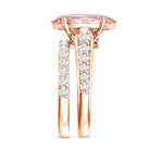Rosec Jewels-5 Carat IGI Certified Lab Grown Pink Diamond Oval Engagement Ring Set