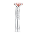 Rosec Jewels-IGI Certified 1 Carat Lab Grown Pink Diamond Oval Wedding Ring Set