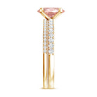 Rosec Jewels-IGI Certified 1 Carat Lab Grown Pink Diamond Oval Wedding Ring Set