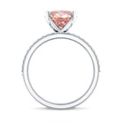 3 Carat Lab Grown Pink Diamond Oval Shape Wedding Ring Set IGI Certified Fancy Pink - VS1 - Rosec Jewels