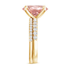 3 Carat Lab Grown Pink Diamond Oval Shape Wedding Ring Set IGI Certified Fancy Pink - VS1 - Rosec Jewels
