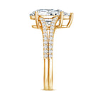 Rosec Jewels-3 Carat IGI Certified Lab Grown Pear Diamond Engagement Ring with Split Shank