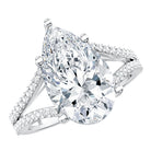 Rosec Jewels-IGI Certified 5 Carat Lab Grown Diamond Statement Engagement Ring with Split Shank