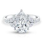 3 Carat Lab Grown Pear Shaped Diamond Engagement Ring with IGI Certificate Lab - ( E-VS1 ) - Rosec Jewels