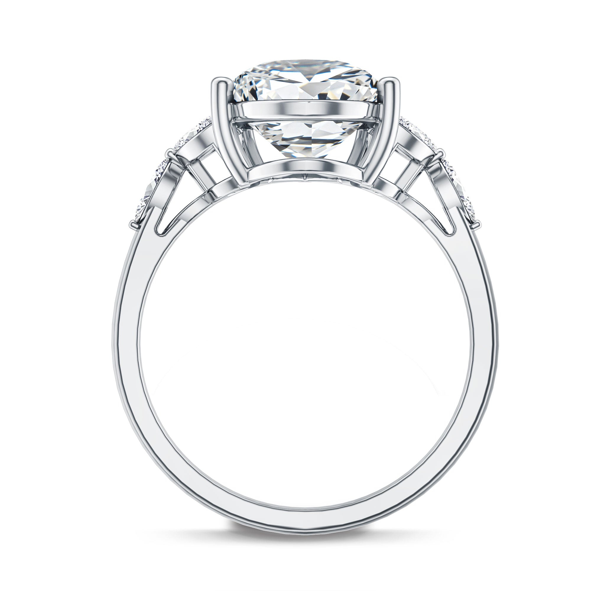 Rosec Jewels-IGI Certified 4 Ct Lab Grown Diamond Large Statement Ring for Women