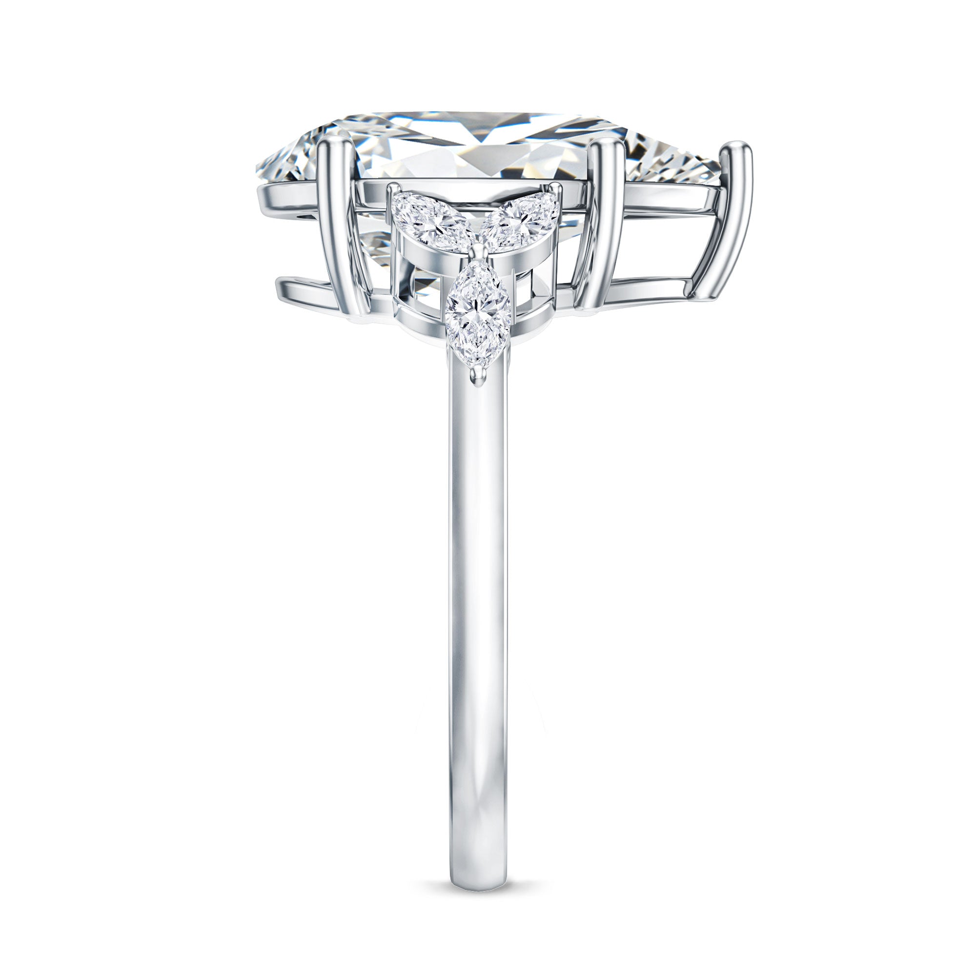 Rosec Jewels-IGI Certified 4 Ct Lab Grown Diamond Large Statement Ring for Women
