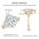 Rosec Jewels-IGI Certified 5 Carat Pear Shaped Lab Grown Diamond Huge Cocktail Ring