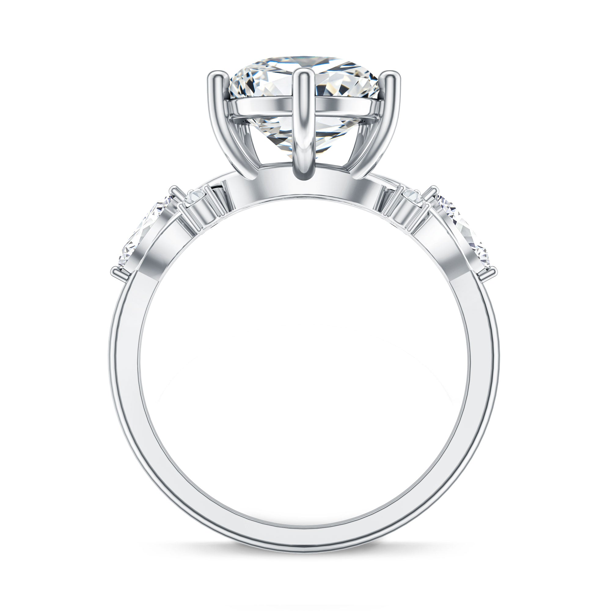 Rosec Jewels-IGI Certified 5 Carat Pear Cut Lab Grown Diamond Big Statement Ring
