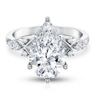 Rosec Jewels-IGI Certified 5 Carat Pear Cut Lab Grown Diamond Big Statement Ring