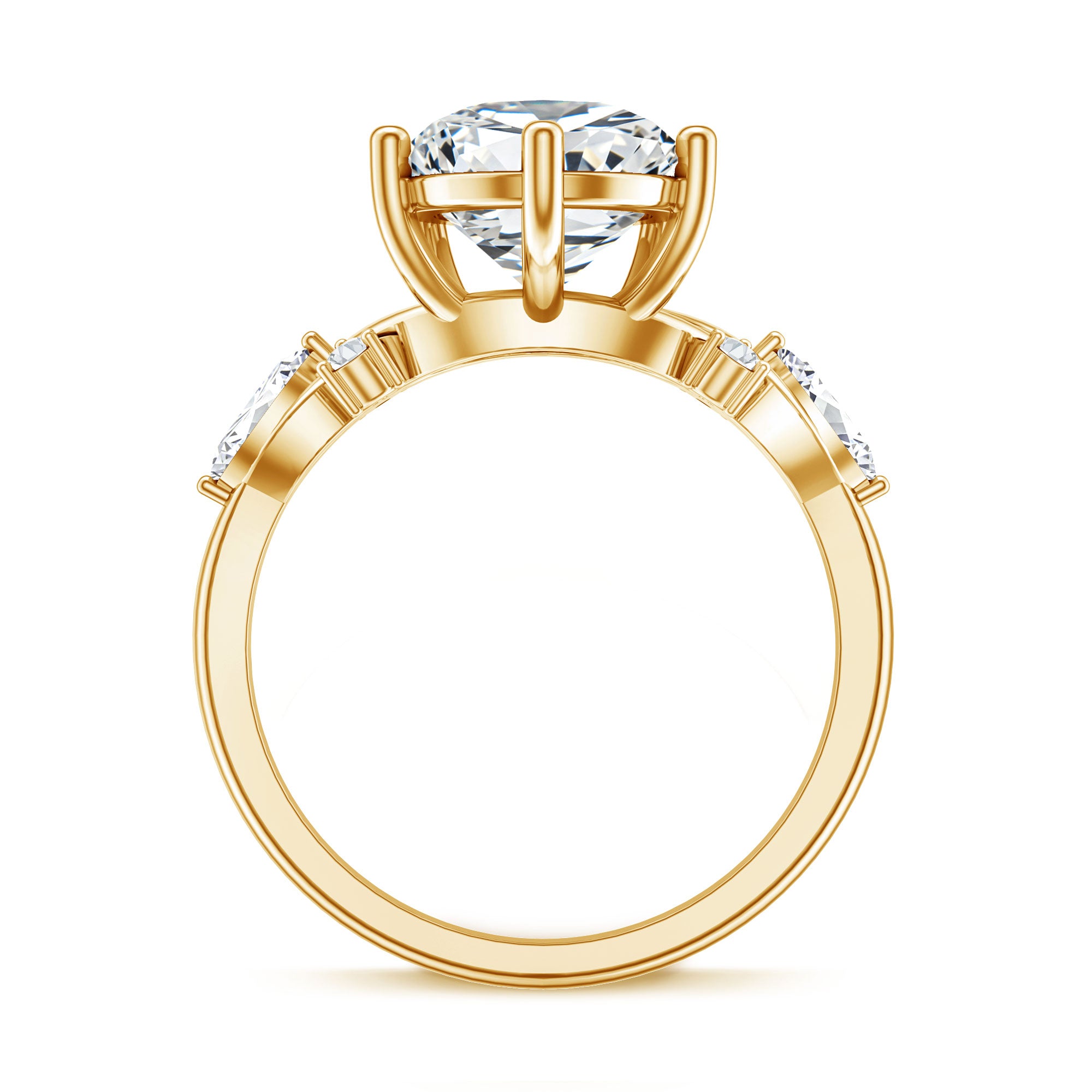 Rosec Jewels-IGI Certified 5 Carat Pear Cut Lab Grown Diamond Big Statement Ring