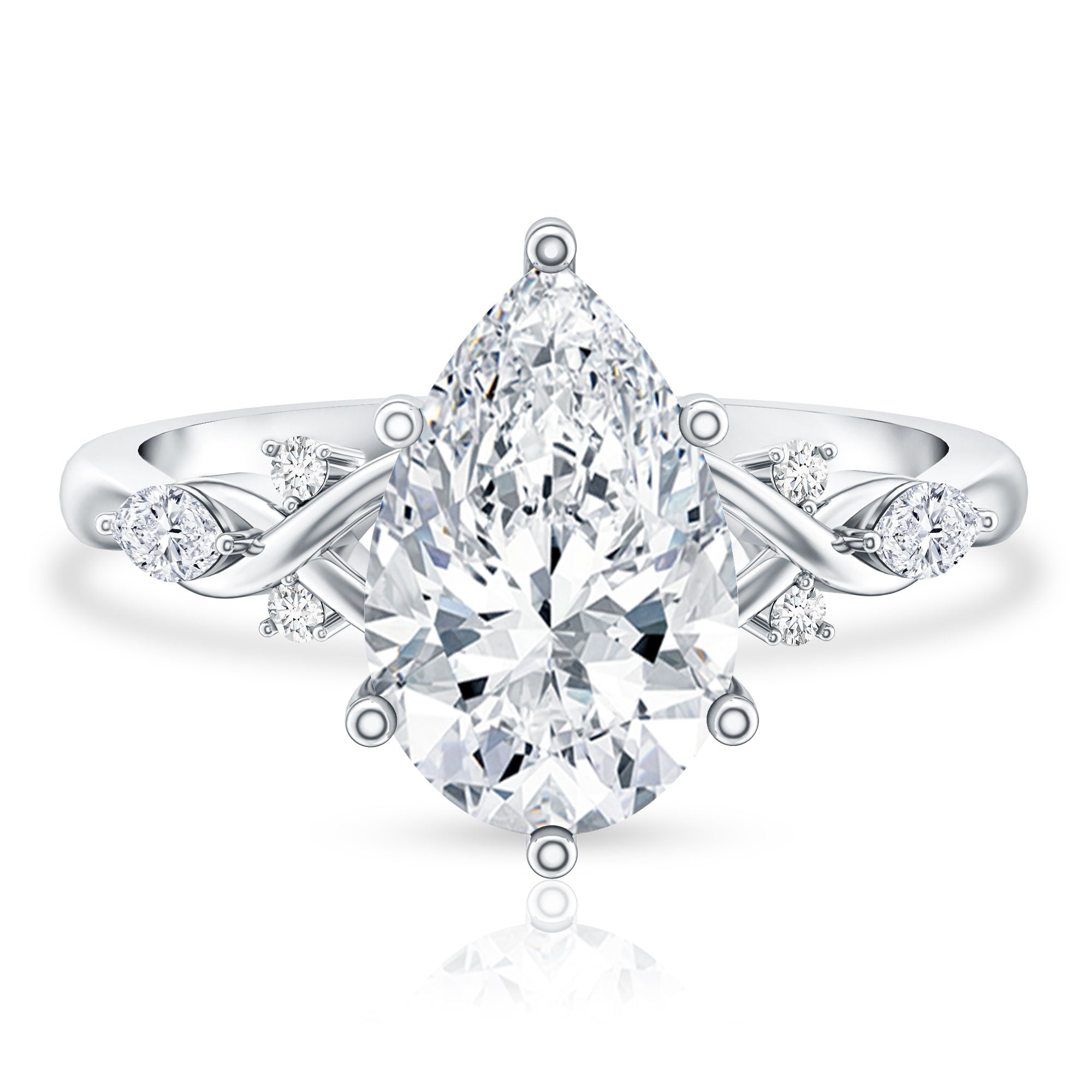 Rosec Jewels-Lab Grown 3 Carat Diamond Vintage Looking Engagement Ring with IGI Certificate