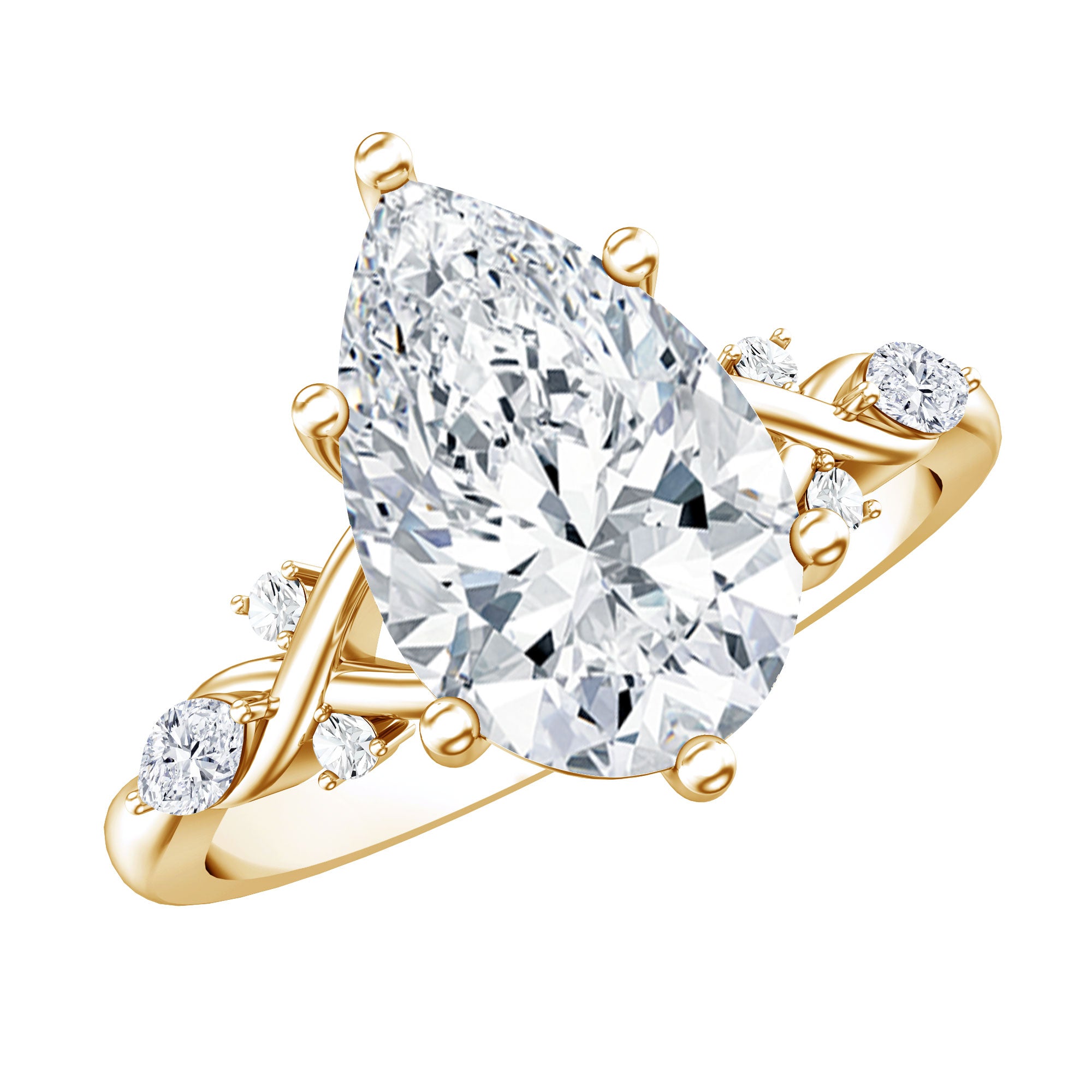 Rosec Jewels-Lab Grown 3 Carat Diamond Vintage Looking Engagement Ring with IGI Certificate