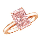 Rosec Jewels-Solitaire 3 Carat Lab Grown Pink Diamond Radiant Cut Engagement Ring IGI Certified