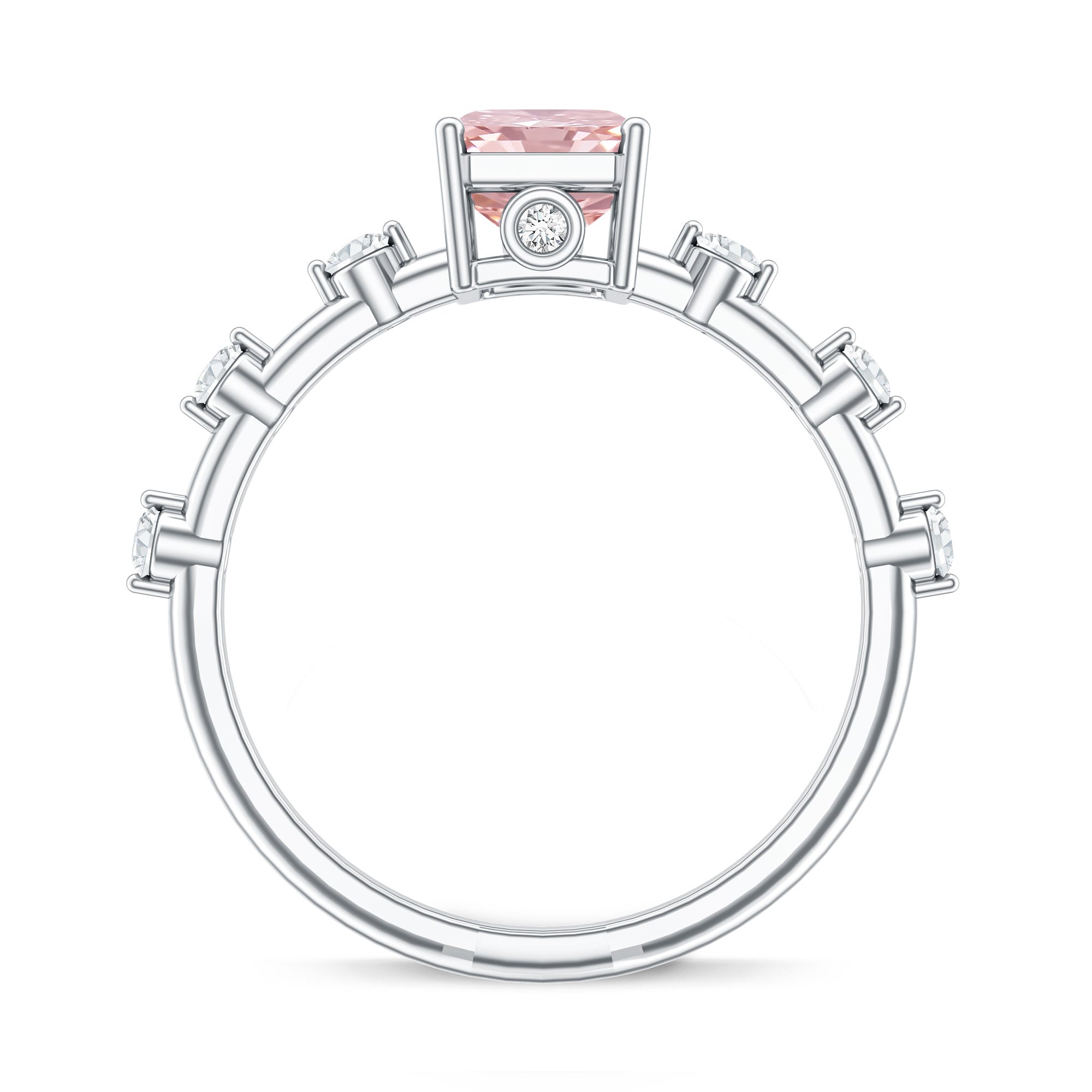 Rosec Jewels-Radiant Cut Lab Pink Diamond 2 Carat Engagement Ring with IGI Certificate