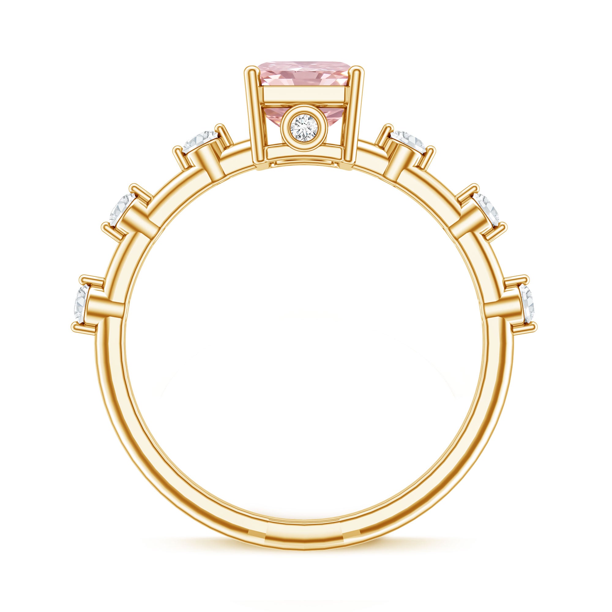 Rosec Jewels-Radiant Cut Lab Pink Diamond 2 Carat Engagement Ring with IGI Certificate