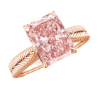 Rosec Jewels-3 Carat Lab Grown Pink Diamond Vintage Engagement Ring with IGI Certificate