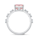 Rosec Jewels-IGI Certified 4 Carat Lab Grown Pink and White Diamond Radiant Cut Engagement Ring