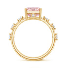 Rosec Jewels-IGI Certified 4 Carat Lab Grown Pink and White Diamond Radiant Cut Engagement Ring
