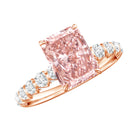 Rosec Jewels-Lab Grown Pink Diamond 2 Carat Radiant Cut Engagement Ring IGI Certified