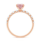 Rosec Jewels-Lab Grown Pink Diamond 2 Carat Radiant Cut Engagement Ring IGI Certified