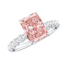 Rosec Jewels-Lab Grown Pink Diamond 2 Carat Radiant Cut Engagement Ring IGI Certified
