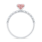 Rosec Jewels-Lab Grown Pink Diamond 2 Carat Radiant Cut Engagement Ring IGI Certified