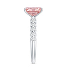 Rosec Jewels-Lab Grown Pink Diamond 2 Carat Radiant Cut Engagement Ring IGI Certified