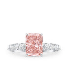 Rosec Jewels-Lab Grown Pink Diamond 2 Carat Radiant Cut Engagement Ring IGI Certified