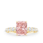 Rosec Jewels-Lab Grown Pink Diamond 2 Carat Radiant Cut Engagement Ring IGI Certified
